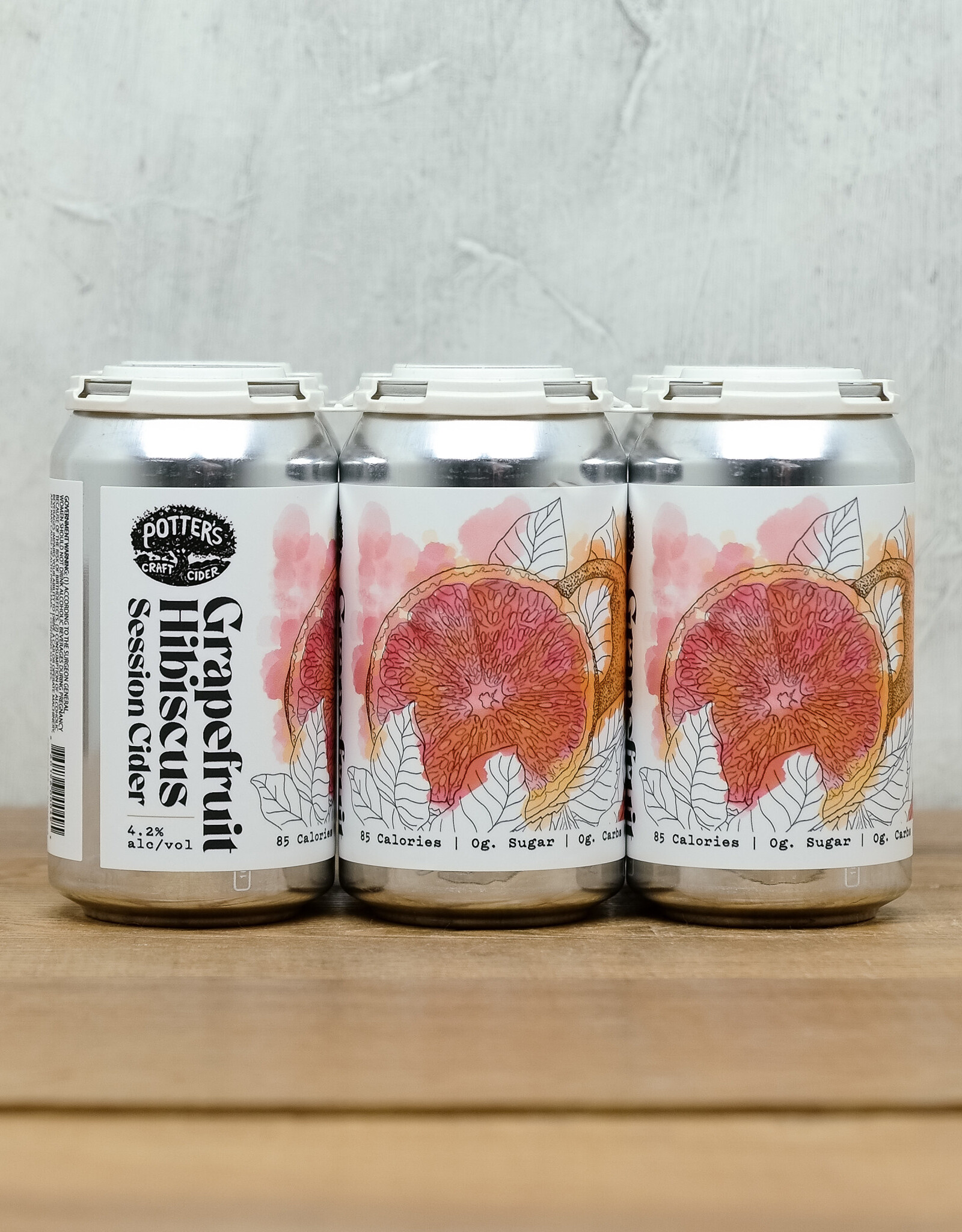 Potter’s Grapefruit Hibiscus Session Cider 6 pk