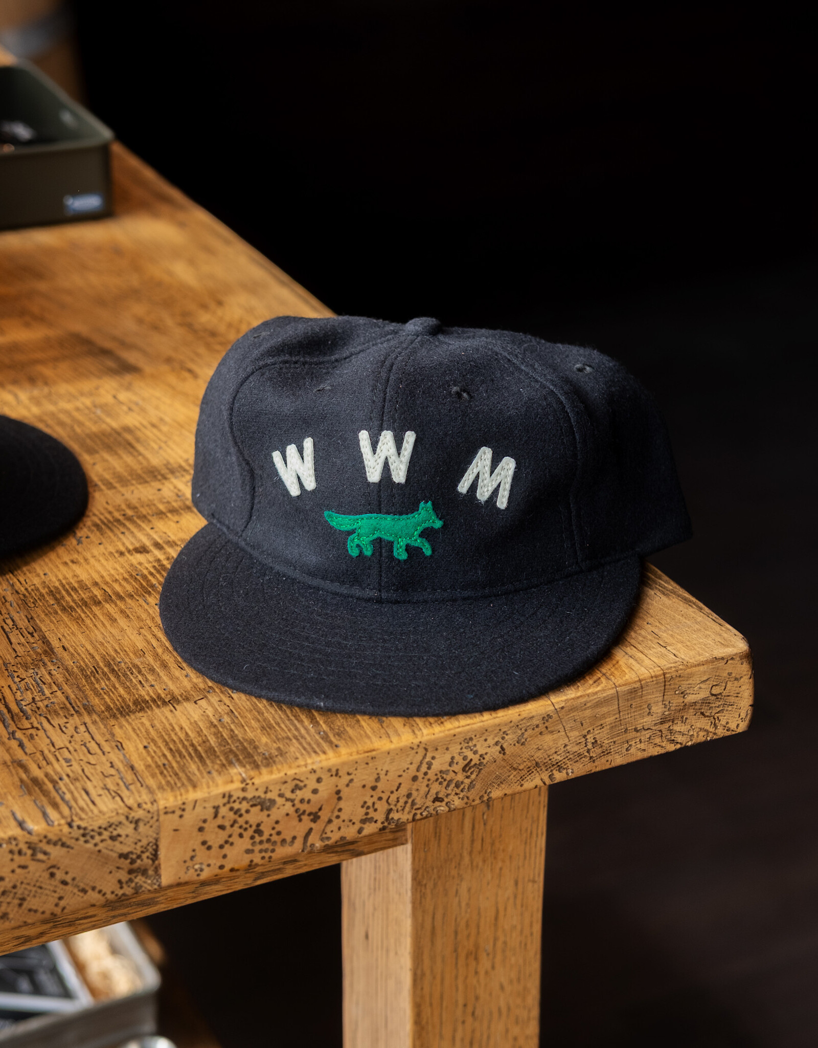 Woodland Wine Merchant Fox Logo Baseball Cap Ebbets Field
