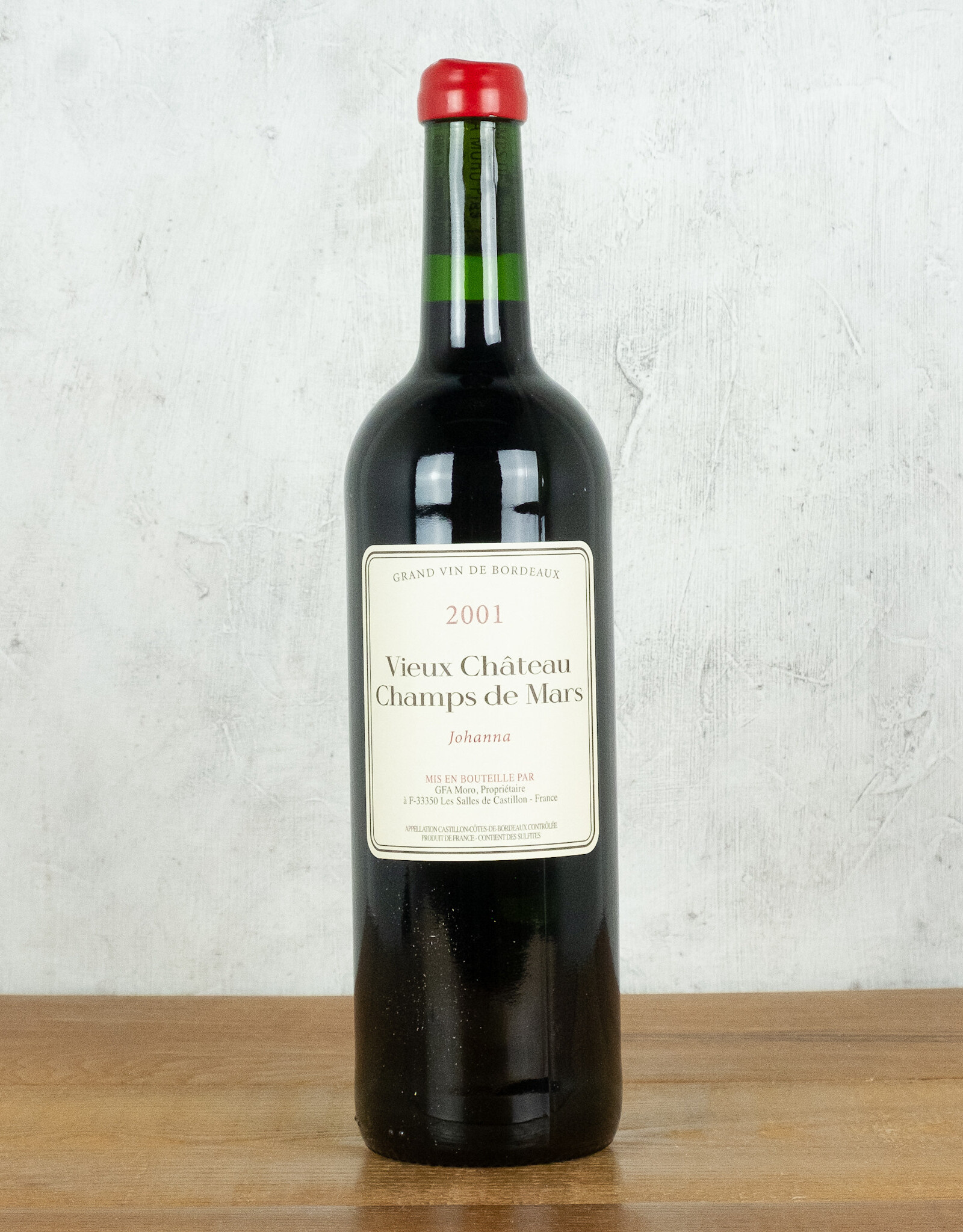 Vieux Chateau Champs de Mars Johanna Bordeaux ‘01