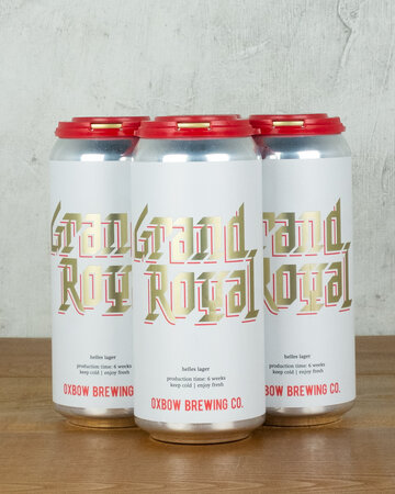 Oxbow Brewing Grand Royal Helles Lager 4pk
