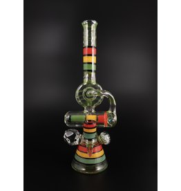 Augy Glass Illuminati Rasta Encalmo Soil Grown Water Pipe