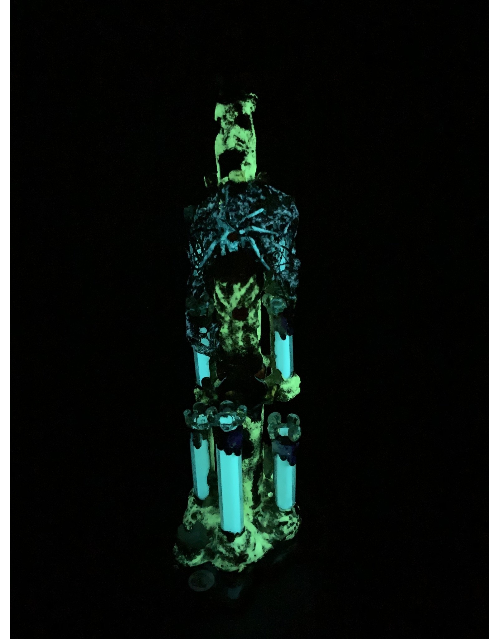 Cherry Glass Electroformed Glow Castle Water Pipe