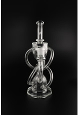 Liquid Glass Arts Large Hourglass Hybrid Recycler Water Pipe