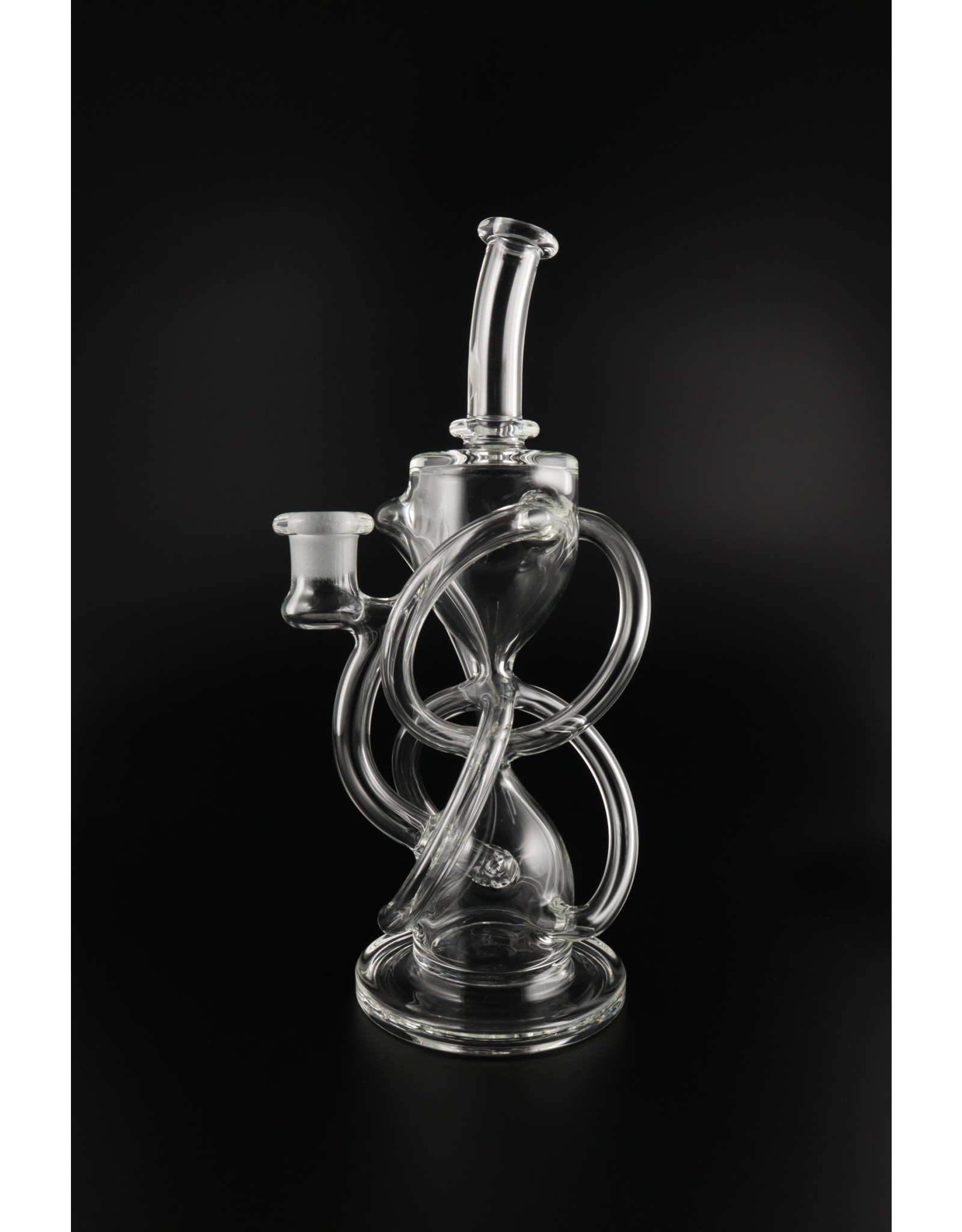 Liquid Glass Arts Large Hourglass Hybrid Recycler Water Pipe
