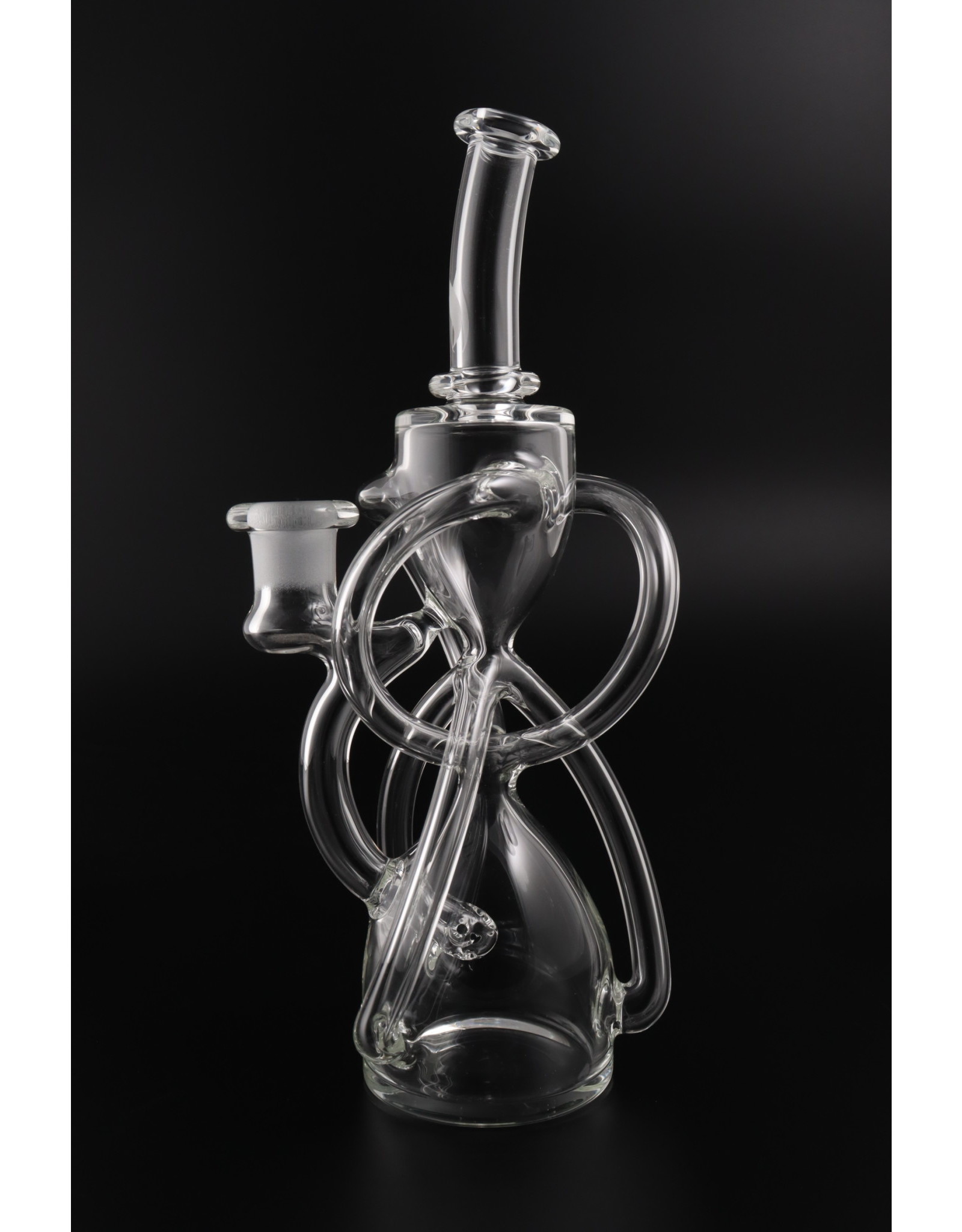 Liquid Glass Arts Mini Hourglass - Hybrid Recycler Water Pipe