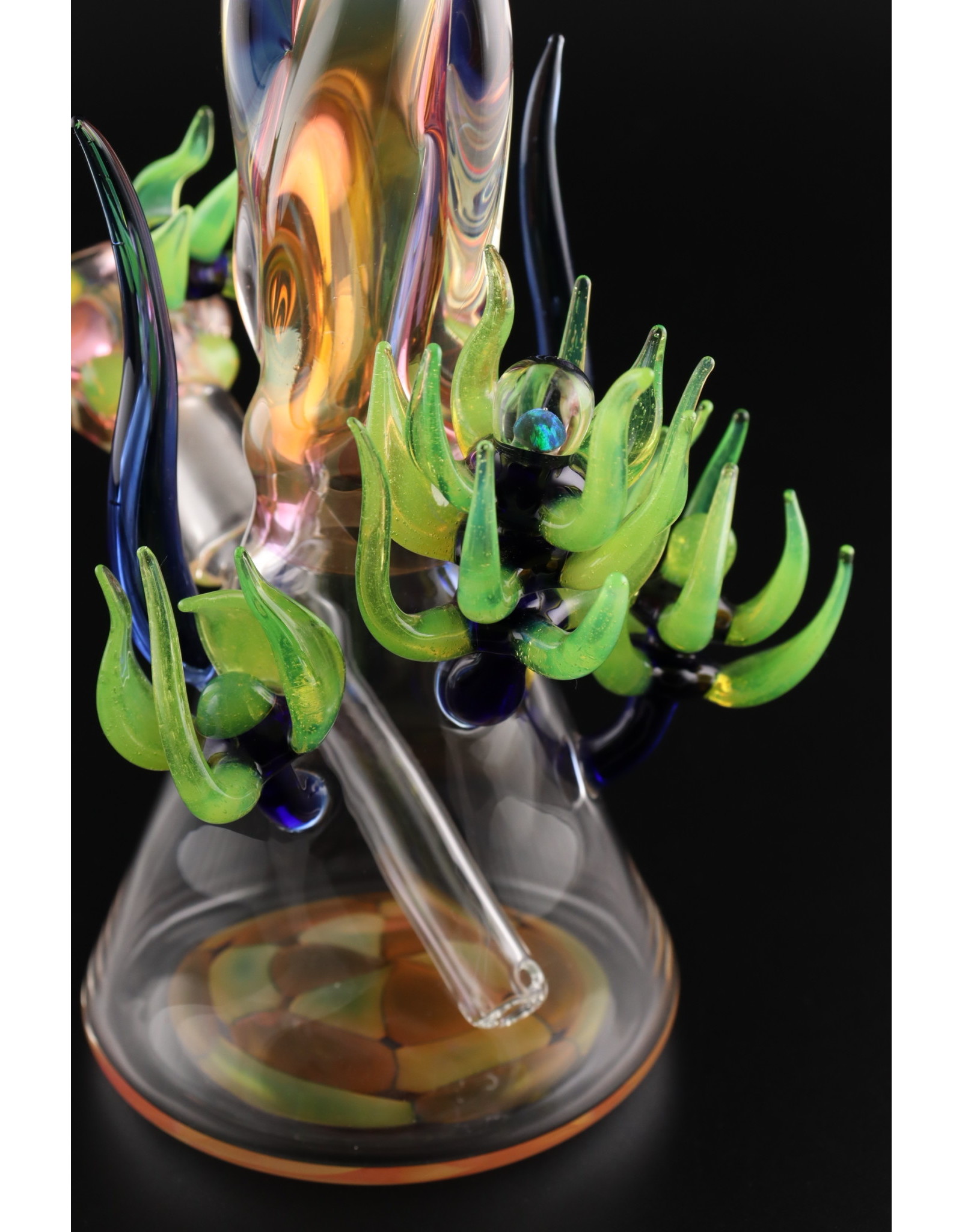 Old Country Blew Glass Lumpty Heady Slyme Rig  Water Pipe