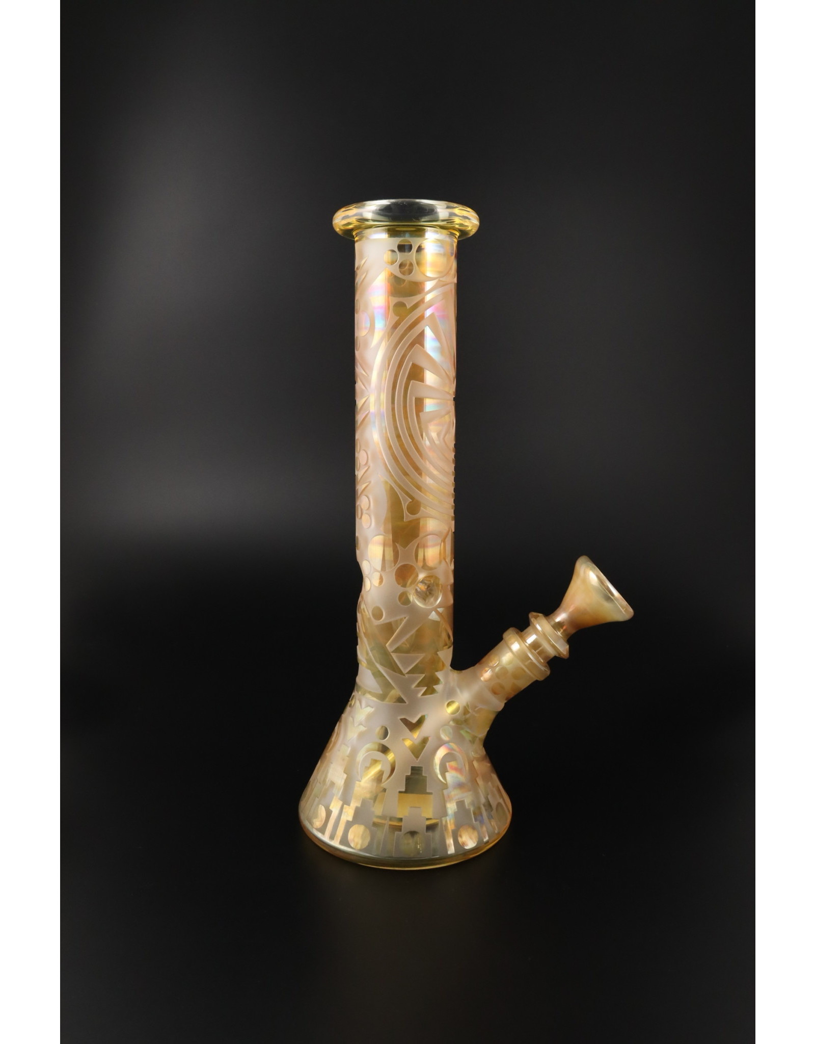 Opinicus9 Custom Fumed/Graal Worked Water Pipe