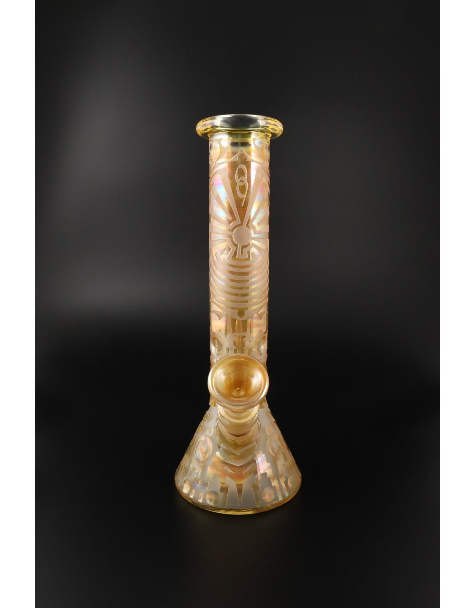 Opinicus9 Custom Fumed/Graal Worked Water Pipe