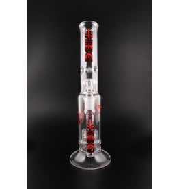 Home Blown Glass 10 Arm Gun Barrel Perk Water Pipe