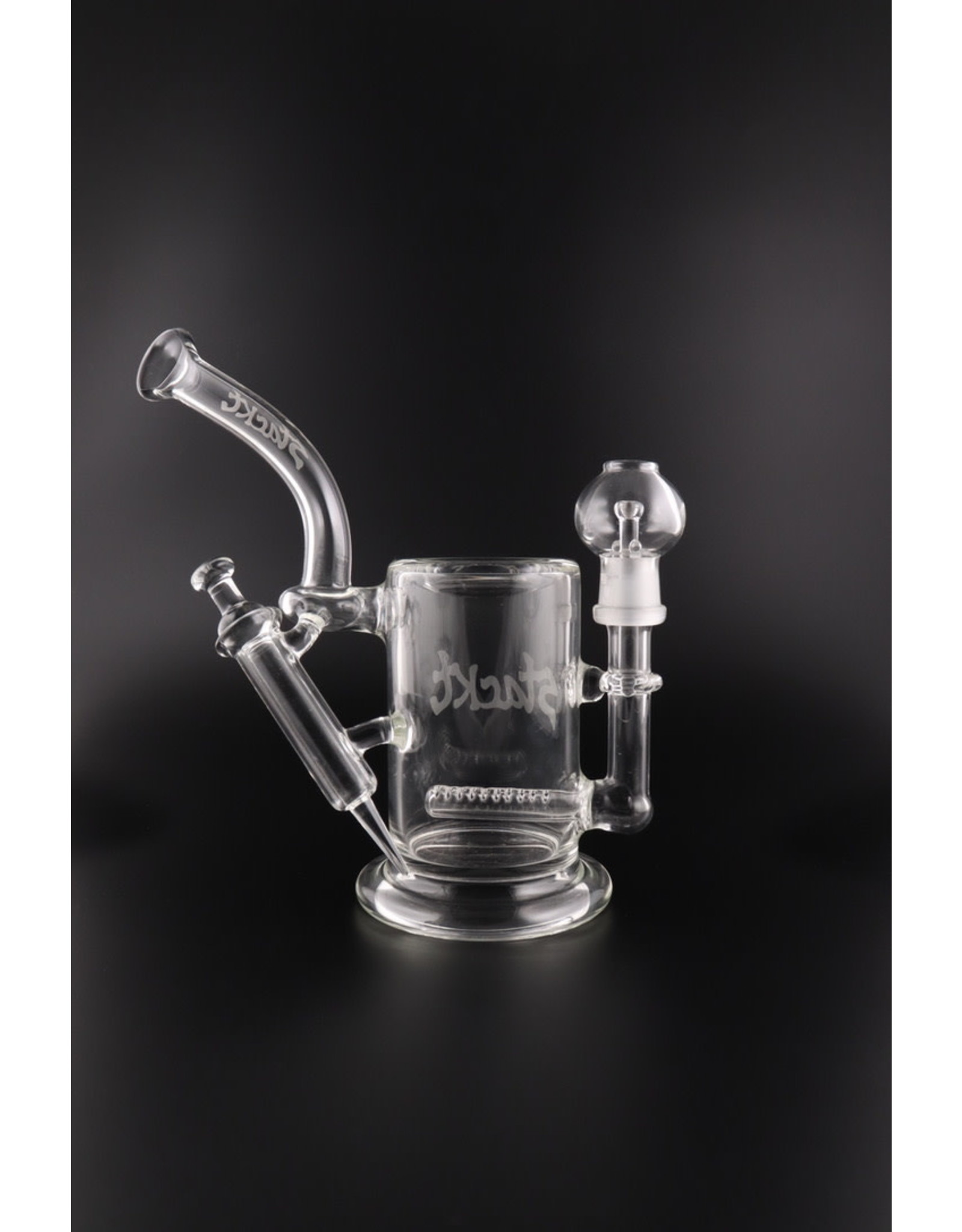 GFM STACKT Inline w/Glass Dabber & Holder Attached Water Pipe