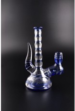 HD Glass Art Bitty B Mini Tube Banger Hanger w/Dual Diffusion Water Pipe