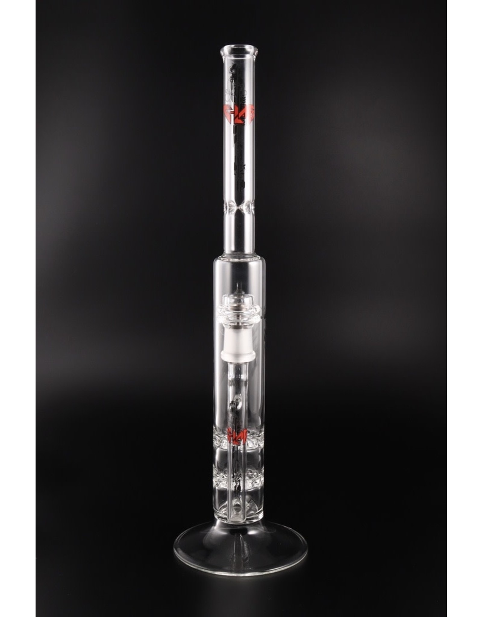 Home Blown Glass Double Snowflake Perk Water Pipe