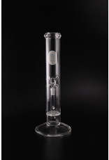 Glowfly Glass 14" 50x5 Honeycomb Perk Straight Tube w/Ice Catch Wate Pipe - 14mm GonG - 90˚