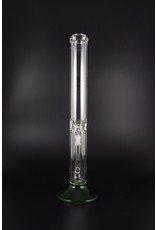 Glowfly Glass 15" 44mm Stemless Straight Tube w/Ice Catch, Color Base Water Pipe  - 14mm GonG - 90˚