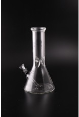 Glowfly Glass 11" 50mm Clear Beaker Base w/ Ice Catch Water Pipe - 9mm Pullbowl