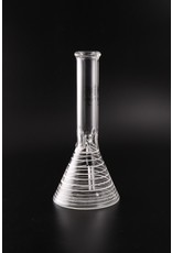 Glowfly Glass 12" 38mm Beaker Base w/Color Wrap Water Pipe - 9mm Pullbowl