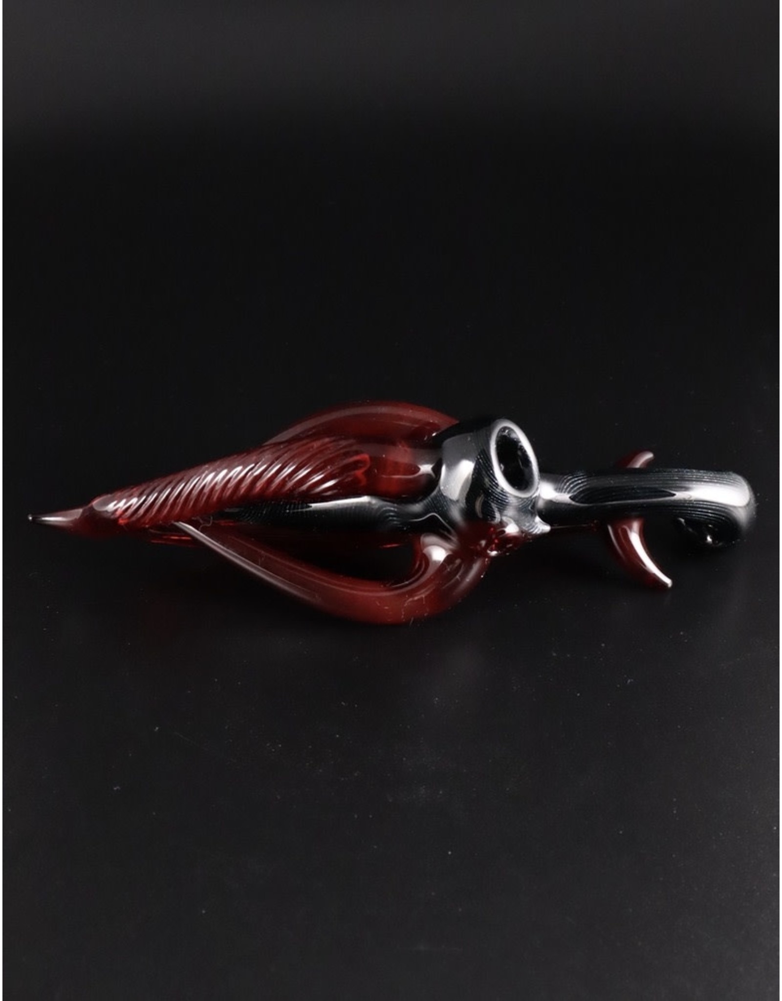 Antony Rigles Black/Red Sherlock Hand Pipe