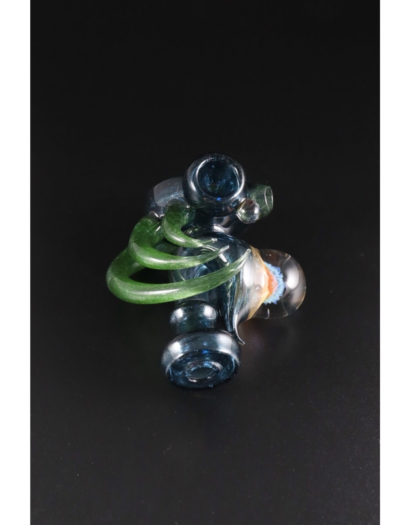 Freeek Freeek "Brain Implosion" Fillachello Hand Pipe w/ Blue Stardust & Mighty Moss Horns