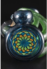 Freeek Freeek "Brain Implosion" Fillachello Hand Pipe w/ Blue Stardust & Mighty Moss Horns