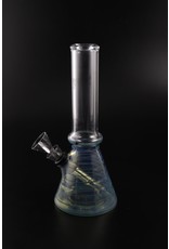 Glowfly Glass 8" 32mm Fumed Beaker w/Color Wrap Water Pipe - 9mm Pullbowl