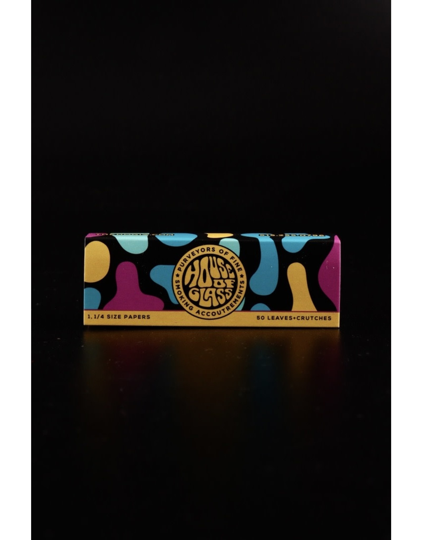 House of Glass 1 and 1/4 Size House of Glass Organic Hemp Rolling Papers Plus Tips
