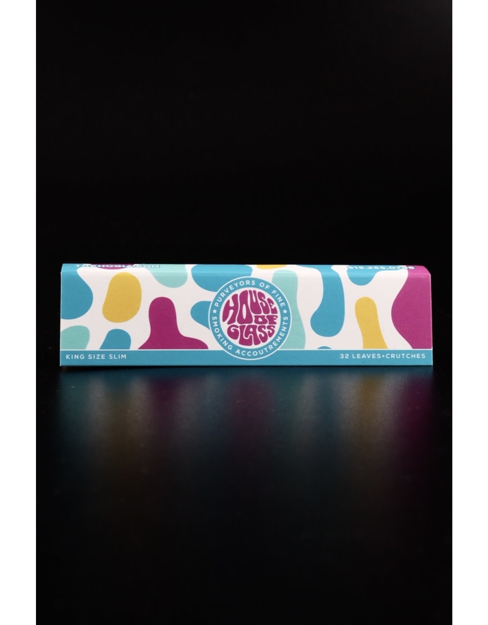 House of Glass King Size House of Glass Organic Hemp Rolling Papers Plus Tips