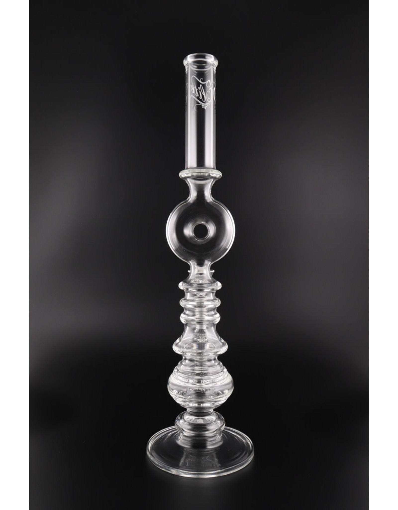 Elite Glass Clear Donut Stemless Tube Water Pipe