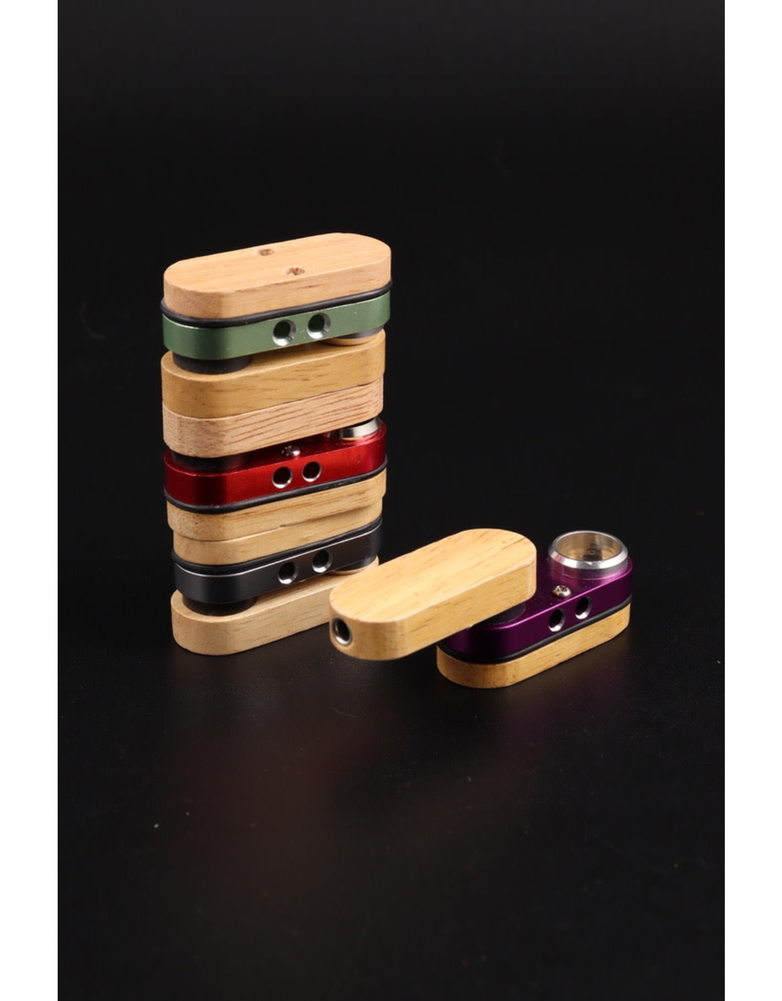 DAW Wood Wooden Pipe with Color Metal Insert