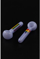 Jellyfish Glass Celebrate Diversity - Rainbow on Color Hand Pipe