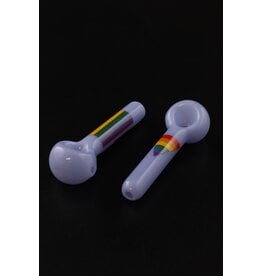 Jellyfish Glass Celebrate Diversity - Rainbow on Color Hand Pipe
