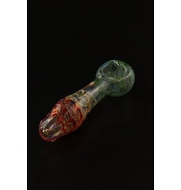 Jellyfish Glass Rasta Wrap and Rake Hand Pipe