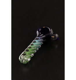 Jellyfish Glass Color Ribbed Hand Pipe