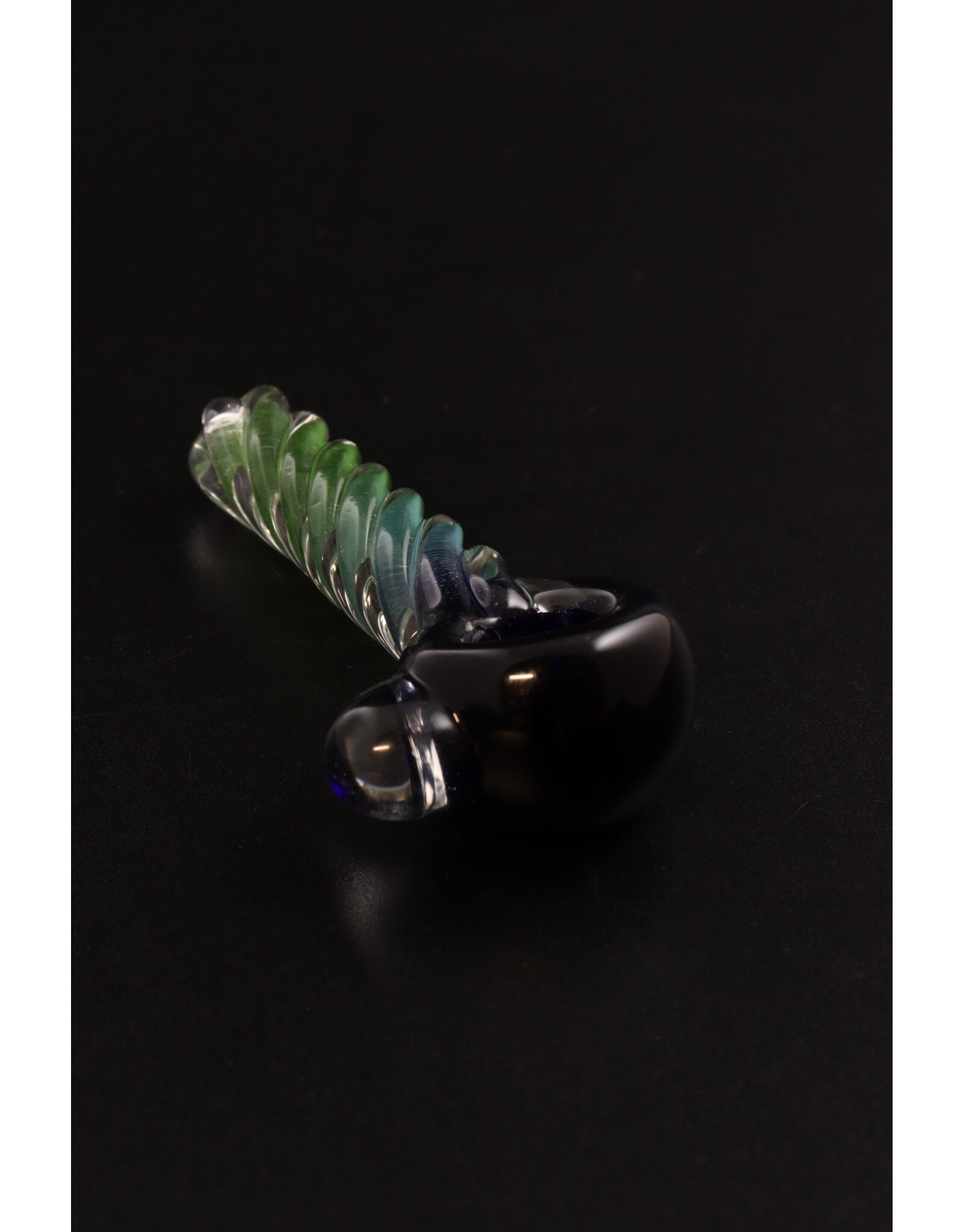 Jellyfish Glass Color Ribbed Hand Pipe