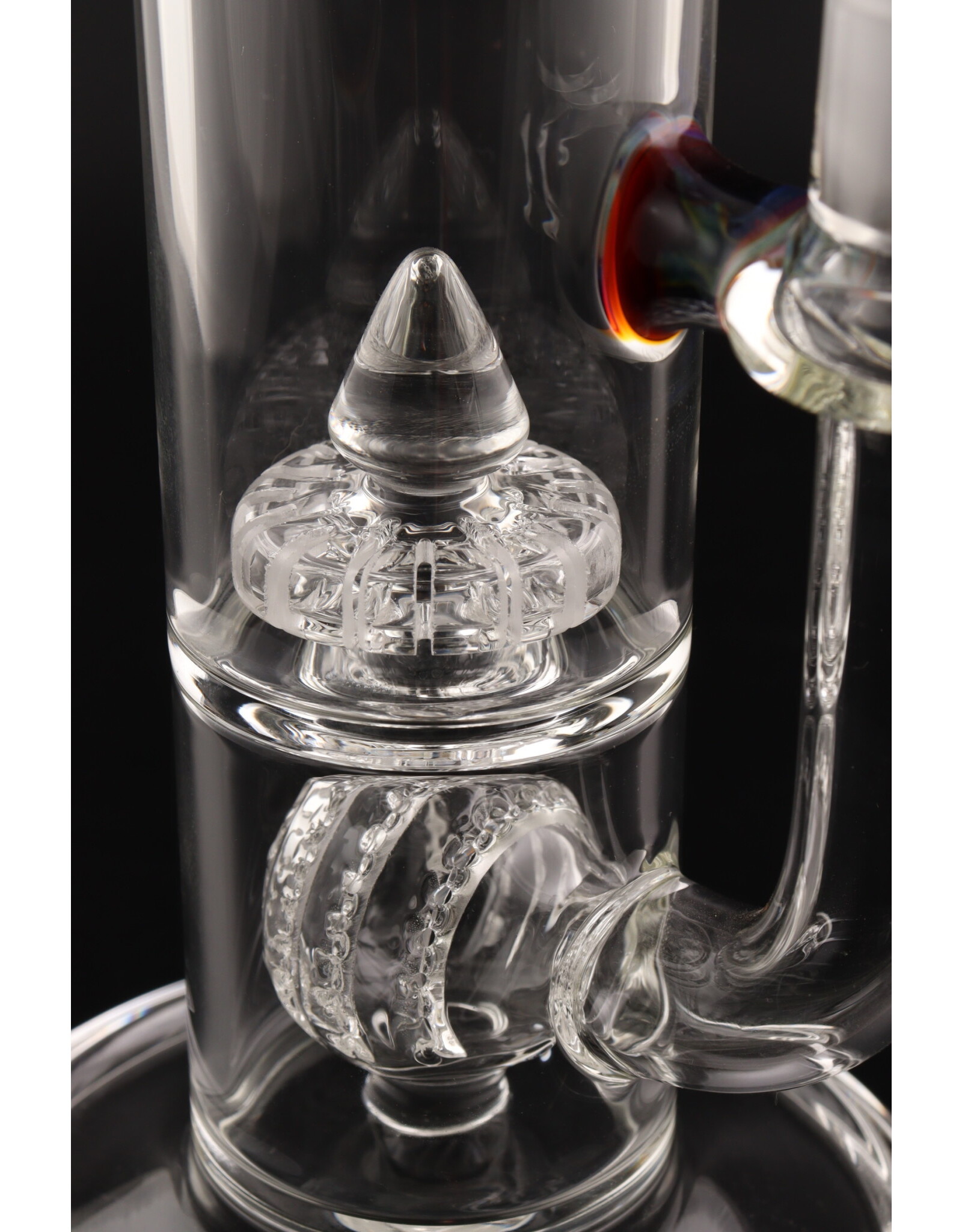 Studio V Glass Moon to Matrix Double Perk Tube Water Pipe