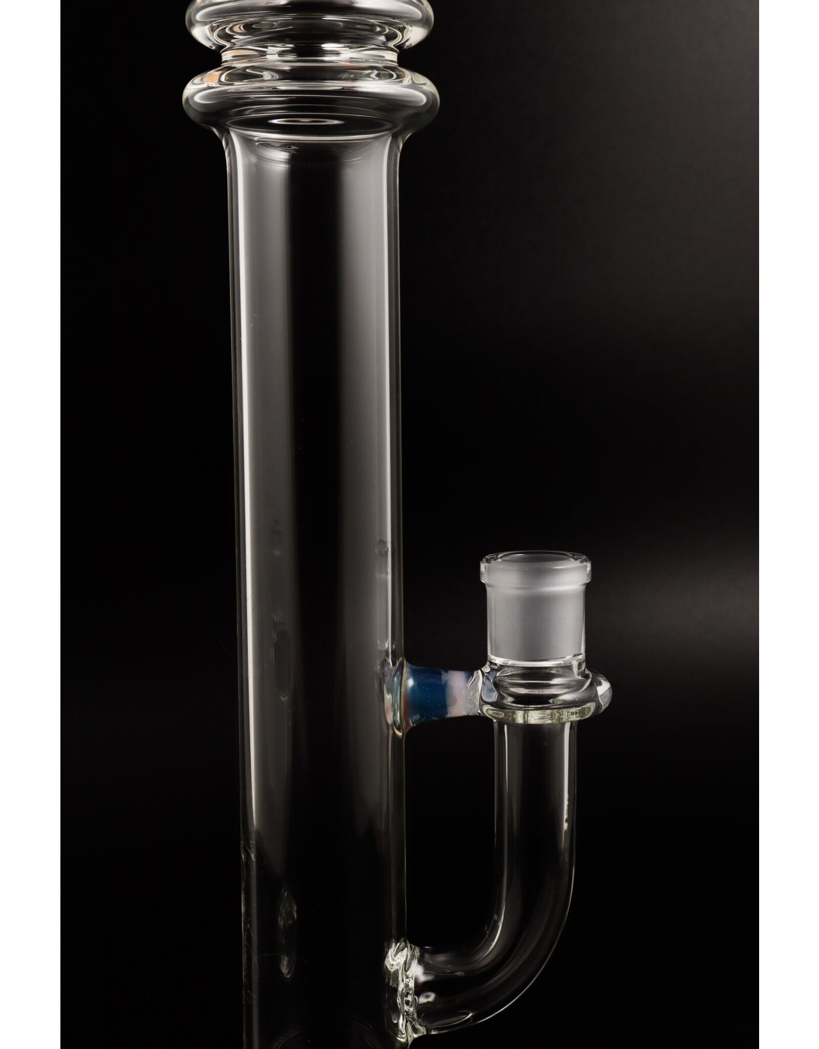 Studio V Glass Clear Stemless 4-hole Straight Tube Water Pipe