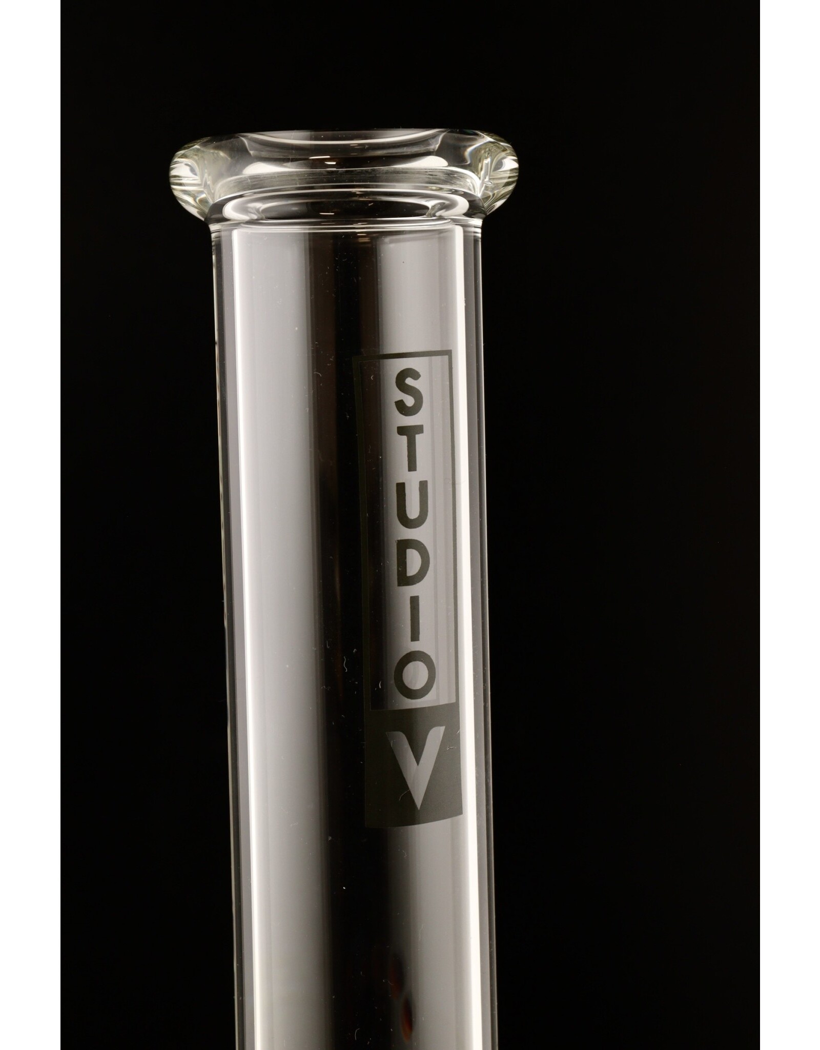 Studio V Glass Inline Perk Recycler Tube Water Pipe
