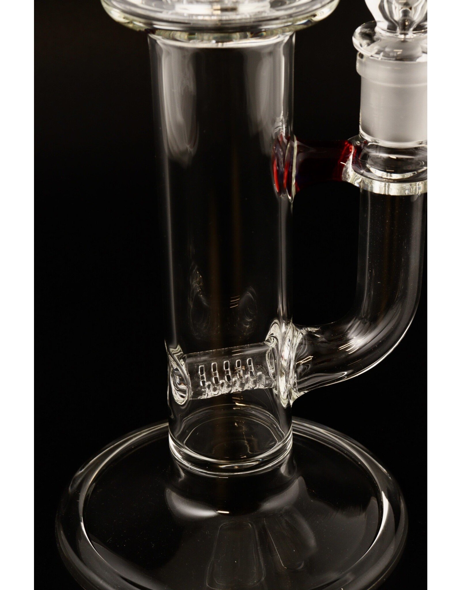 Studio V Glass Double Perk Pillar Tube Water Pipe