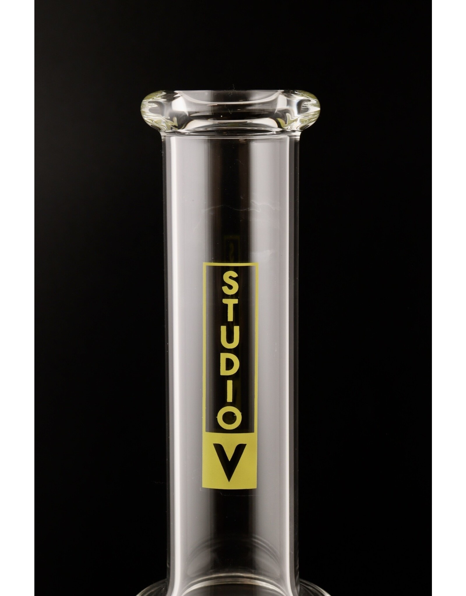 Studio V Glass Double Perk Pillar Tube Water Pipe