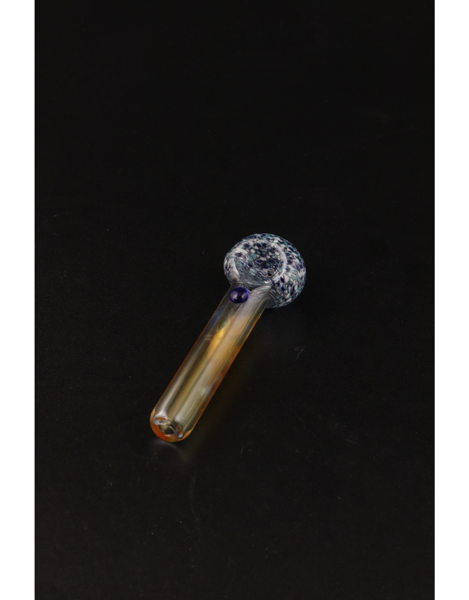 Jellyfish Glass Blue Frit Head Hand Pipe