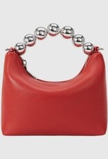 Esme Red Silver Beaded Top Handle