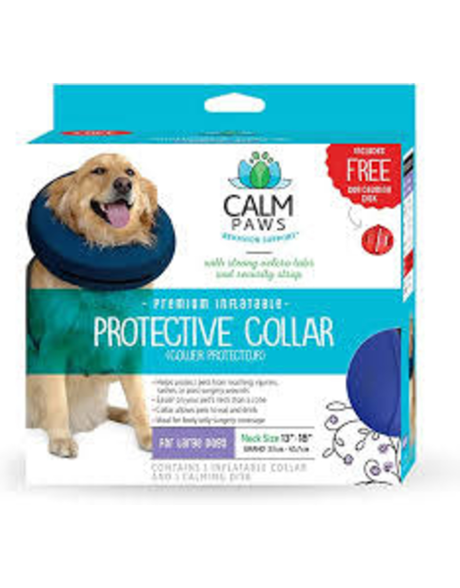 Calming Paws Calm Paws - Inflatable Protective Collar w/ Calming Disk