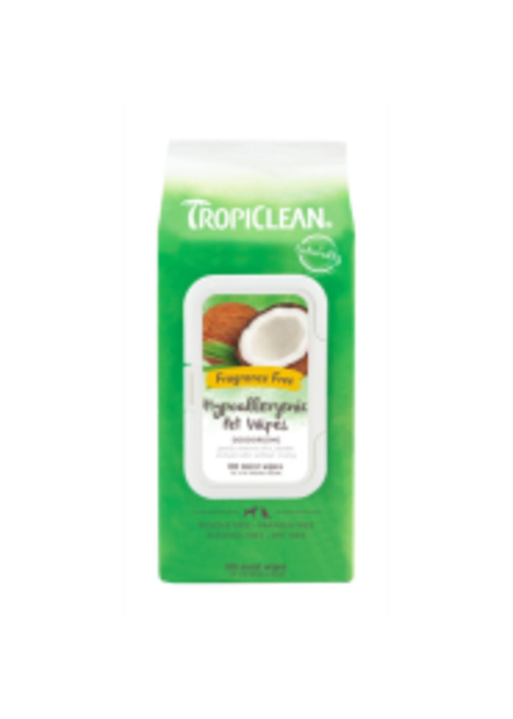 Tropiclean Tropiclean - Hypoallergenic Wipes Fragrance Free 100pk