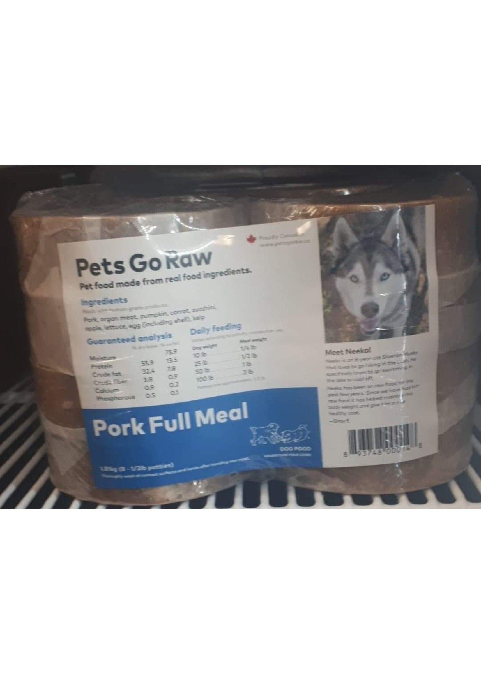 Pets Go Raw Pets Go Raw - Pork Full Meal Dog