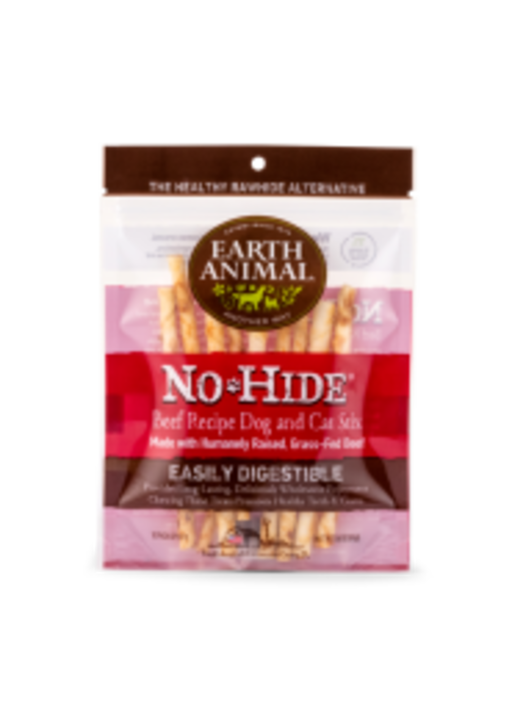 Earth Animal Earth Animal - NoHide GrassFed Beef Chew Cat/Dog 10pk