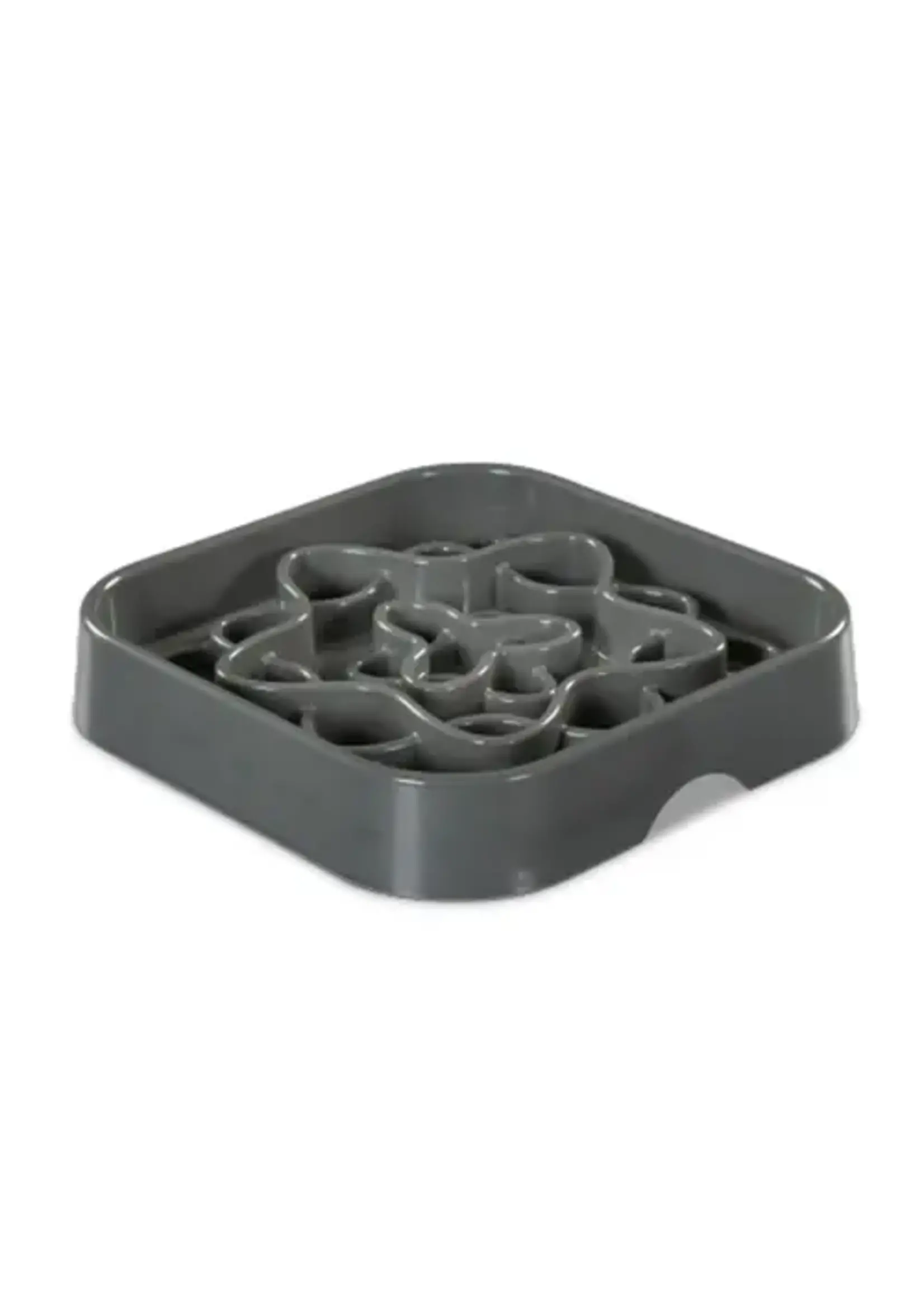 Messy Mutts Messy Mutts - Interactive Square Slow Feeder Grey