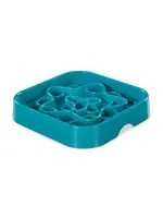 Messy Mutts Messy Mutts - Interactive Square Slow Feeder Blue