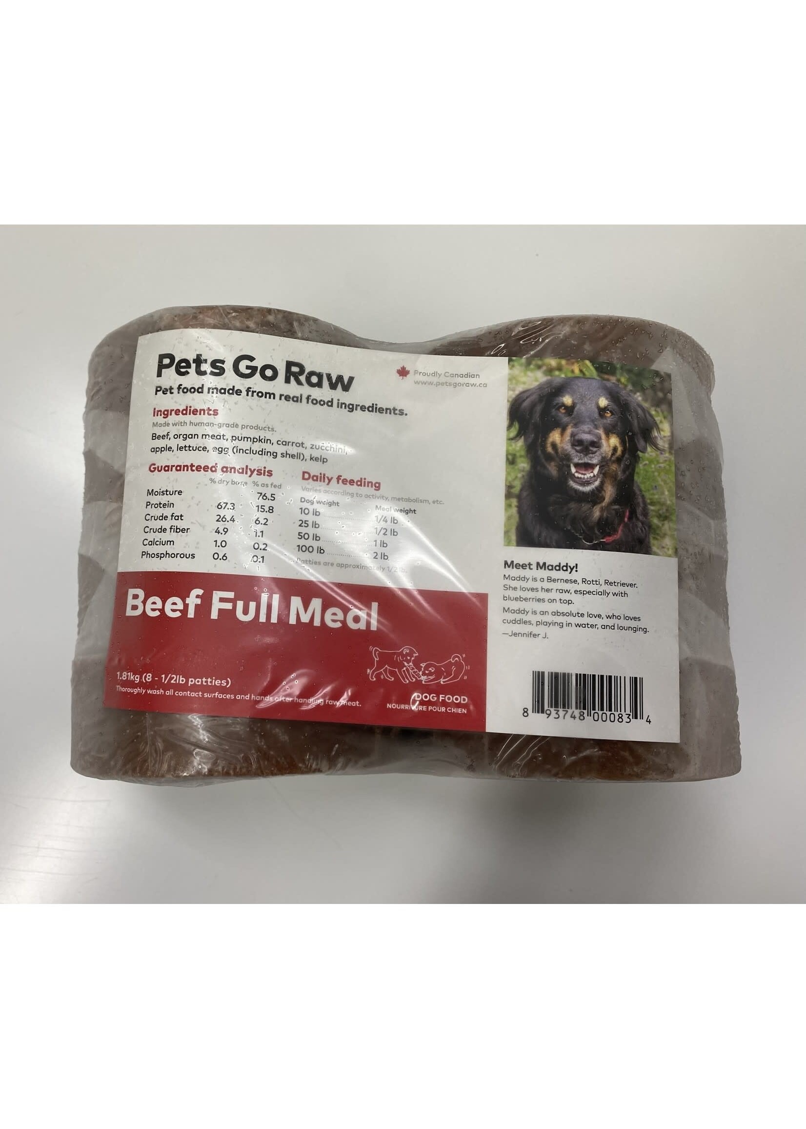 Pets Go Raw Pets Go Raw - Beef Full Meal Dog