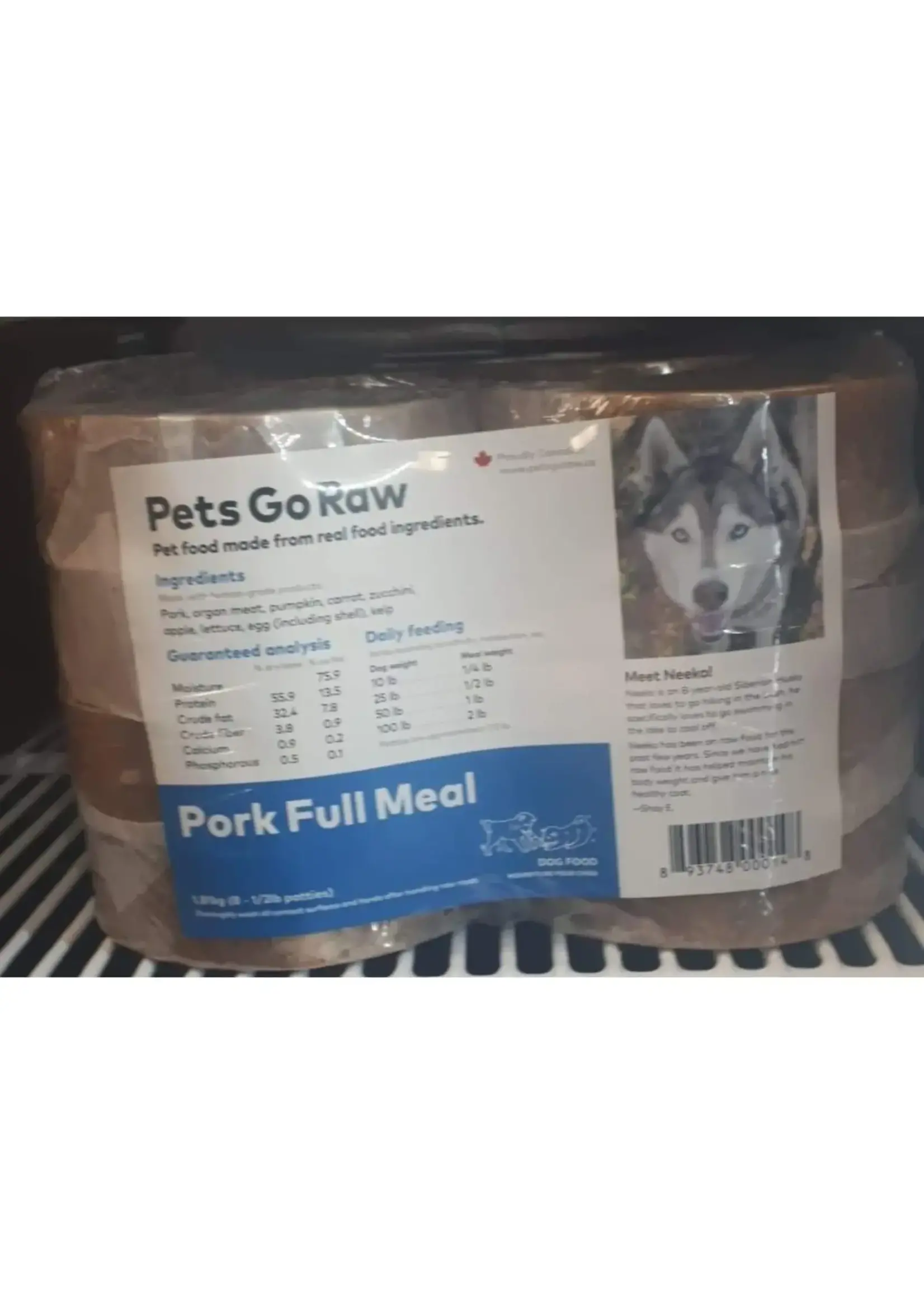 Pets Go Raw Pets Go Raw - Pork Full Meal Dog 4lb