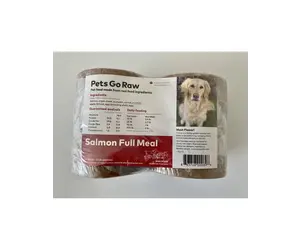 Dog raw salmon top