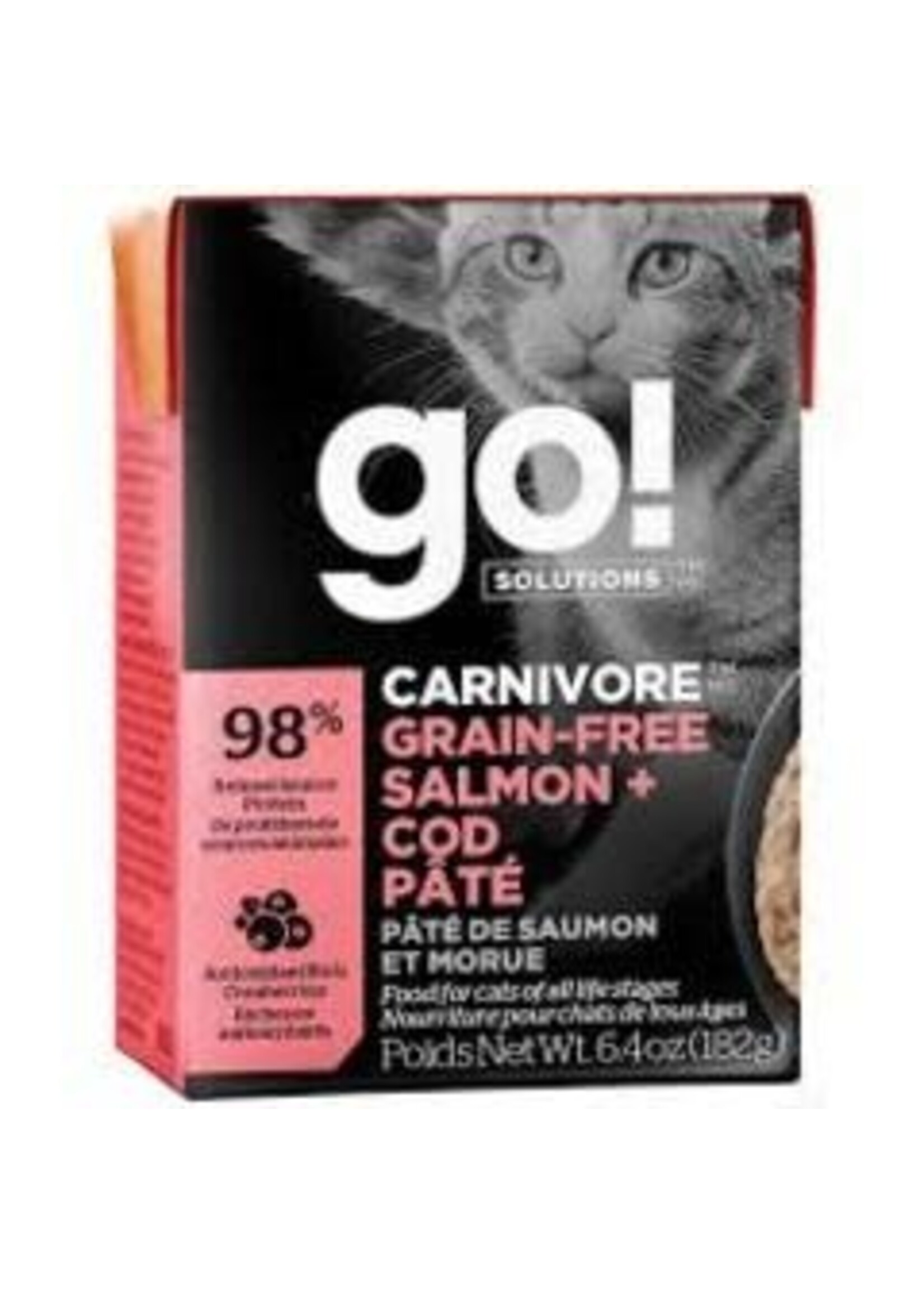 GO! Go! - Carnivore Salmon & Cod Pate Cat 6.4oz